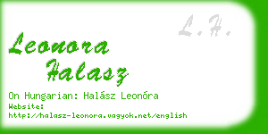 leonora halasz business card